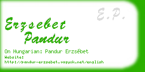 erzsebet pandur business card
